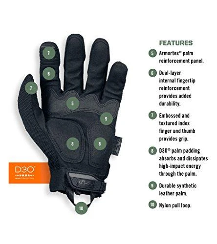 Mechanix Wear Pirštinės Mechanix M-Pact® Covert juodos L dydis. Velcro, TrekDry®, dirbtinė oda, delno, krumplių, Armortex®, pirštų apsauga, D30® apsauga nuo vibracijos