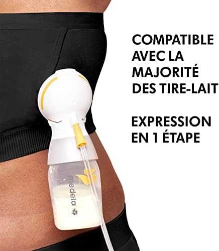 Medela Laisvų rankų liemenėlė pieno traukimui, Juodos spalvos, M