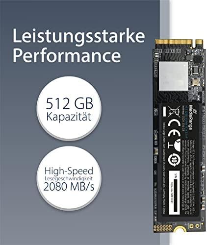 MediaRange 512 GB M.2 2280 PCI-E x4 Gen3.1 NVMe SSD (MR1032)