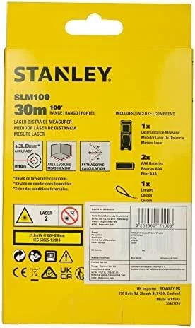 Lazerinis atstumų matuoklis Stanley SLM100