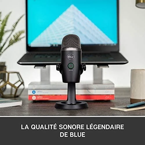 Blue Logitech G Mėlyna Yeti Nano (juodas) kondensatorinis mikrofonas