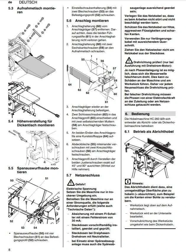 Staklės reismusinės obliavimo HC 260 C/2,80 DNB 400/3/50, Metabo