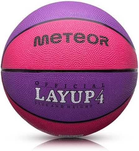 Krepšinio Kamuolys METEOR Layup #4, Rožinis
