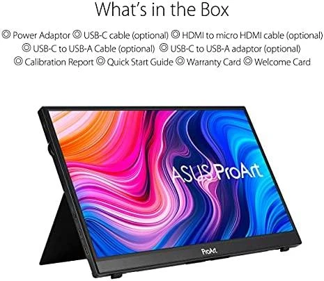 Monitorius ASUS ProArt PA148CTV, 14", 1920x1080, 60Hz, 5ms