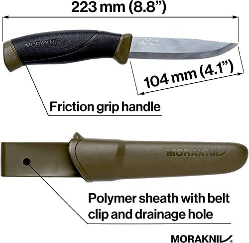 Morakniv® Companion(S) MG peilis, nerūdijantis plienas