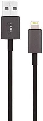 aevoe moshi Lightning - USB - 1 m - Lightning - USB A - Juodas - Telefonas 5 - iPod touch (5 Gen) - iPod nano (7 Gen) - iPad (4 Gen) - iPad mini