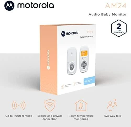 Kūdikio stebėjimo kamera Motorola AM24, Baltos/Pilkos spalvos