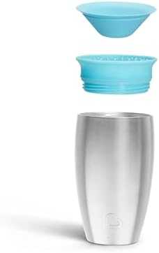 MUNCHKIN nerūdijančio plieno puodelis, Miracle 360, rožinės spalvos, 12mėn+, 296ml, 01245101