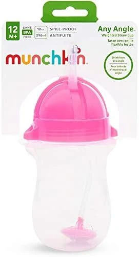 MUNCHKIN gertuvė su šiaudeliu, žalia, 12mėn+, 296ml, 01246301