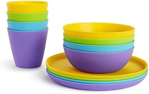 MUNCHKIN 12+ mėn. plastikiniai stalo įrankiai, 3 komplektai