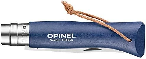 Opinel France Peilis su dirželiu Opinel Colorama 08 Inox Grab tamsiai mėlynas, su įdėklu
