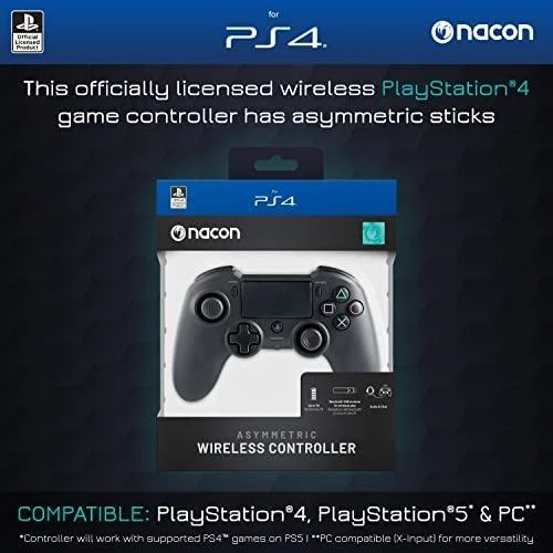 Sony NACON Asymmetric Wireless Žaidimų pultelis PC,PlayStation 4 Analoginis / skaitmeninis Bluetooth/USB Juoda