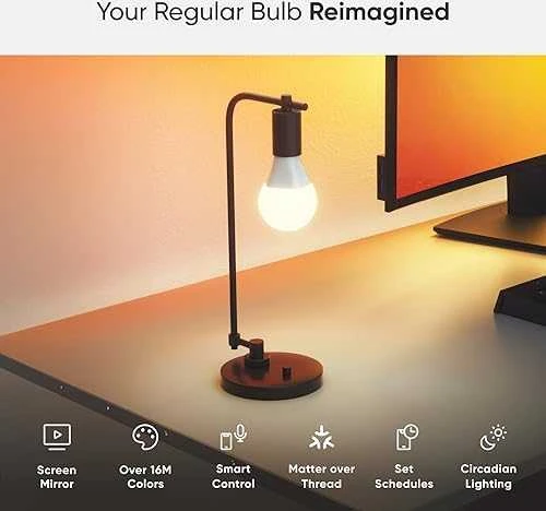 Nanoleaf Essentials Smart A60 lemputė E27 Matter 9W 806Lm RGBCW 2700-6500K, 3vnt pakuotė | E27 | 8,5 W | RGBCW | Bluetooth, siūlai