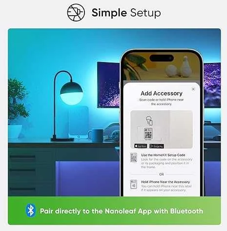 Nanoleaf Essentials Smart A60 lemputė E27 Matter 9W 806Lm RGBCW 2700-6500K, 3vnt pakuotė | E27 | 8,5 W | RGBCW | Bluetooth, siūlai