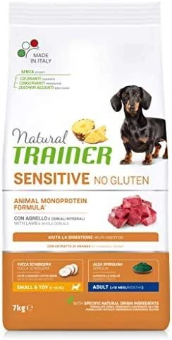 Natural Trainer ADULT DOG SENSITIVE be gliuteno MINI su ėriena 7kg