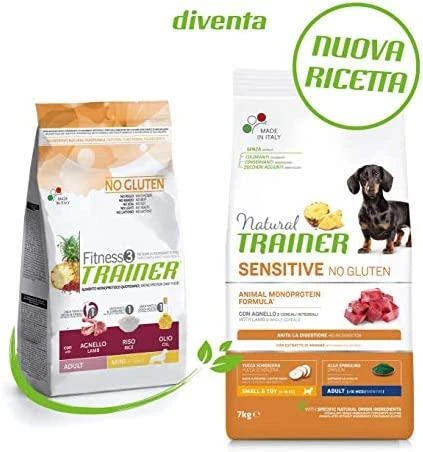 Natural Trainer ADULT DOG SENSITIVE be gliuteno MINI su ėriena 7kg