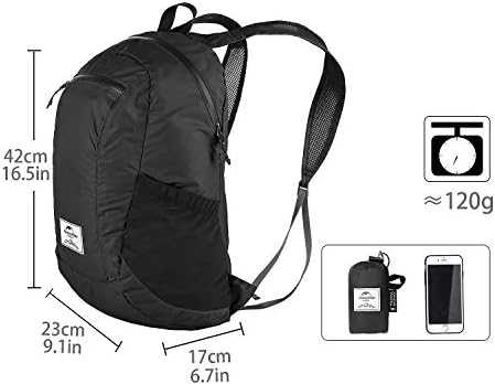 Naturehike yunyan itin lengva sulankstoma žygio kuprinė NH17A012-B 18L mėlyna