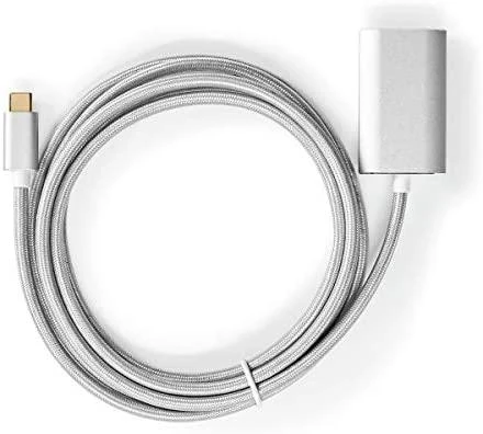 Nedis USB adapteris | USB 3.2 Gen 1 | USB-C™ jungtis | HDMI™ | energijos tiekimas | 2,00m | apvalus | Paauksuotas | Pintas / nailonas | sidabras | pakavimas su