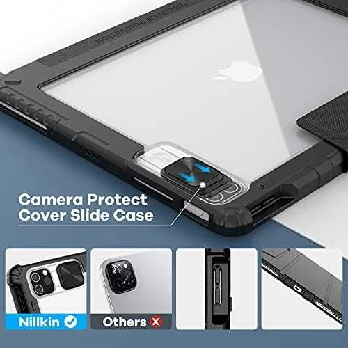 Nillkin Bumper PRO Protective Stand dėklas skirtas Apple iPad Pro 12.9 2020/2021/2022/ Air 13 2024/2025 juodos spalvos