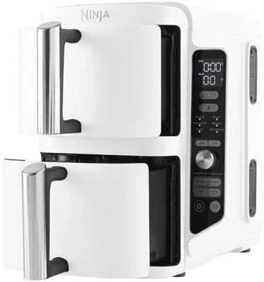 Karšto oro gruzdintuvė Ninja Double Stack XL, 2 lygių, 9,5 l, SL400EU, balta