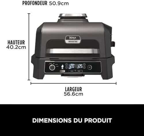 Ninja Woodfire Pro XL Elektrinis lauko grilis ir rūkyklė su išmaniąja kepimo sistema OG850EU