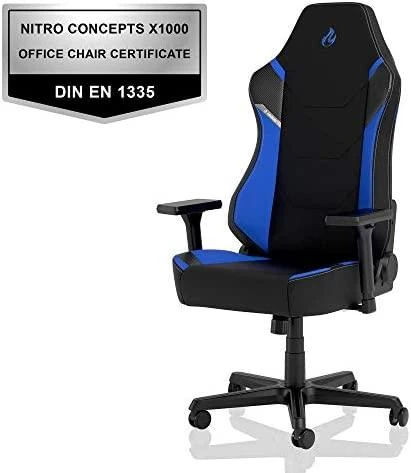 Žaidimų kėdė Nitro Concepts X1000 Gaming Chair, Juoda-mėlyna