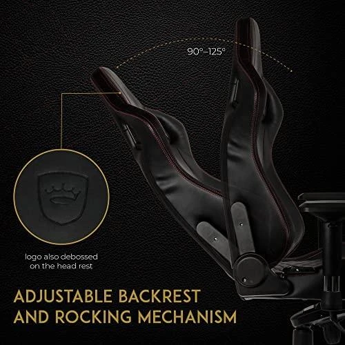 Žaidimų kėdė Noblechairs EPIC PU-Leather Gaming Chair, Juoda-raudona