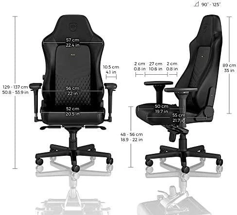 noblechairs HERO Real Leather Gaming Chair – Juodas/Juodas