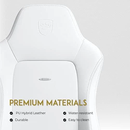 Žaidimų kėdė Noblechairs HERO High-tech faux leather Gaming Chair, Baltas Edition