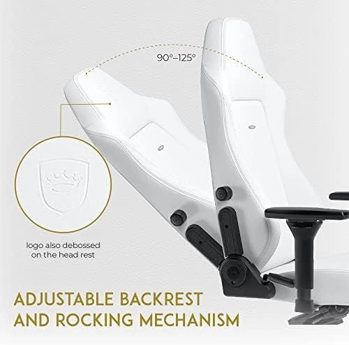Žaidimų kėdė Noblechairs HERO High-tech faux leather Gaming Chair, Baltas Edition