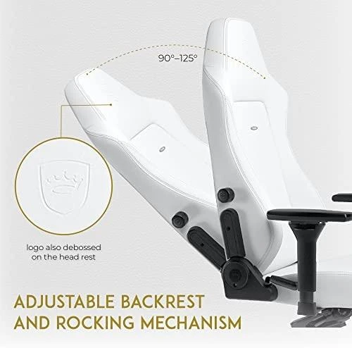 Žaidimų kėdė Noblechairs HERO High-tech faux leather Gaming Chair, Baltas Edition