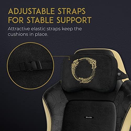 Žaidimų kėdės pagalvėlių rinkinys Noblechairs The Elder Scrolls Online Edition Memory Foam Cushion Set, tinka EPIC/ICON/HERO, Juoda