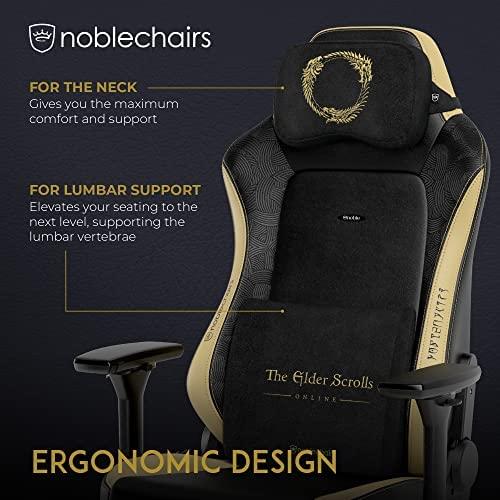 Žaidimų kėdės pagalvėlių rinkinys Noblechairs The Elder Scrolls Online Edition Memory Foam Cushion Set, tinka EPIC/ICON/HERO, Juoda
