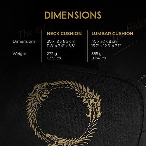Žaidimų kėdės pagalvėlių rinkinys Noblechairs The Elder Scrolls Online Edition Memory Foam Cushion Set, tinka EPIC/ICON/HERO, Juoda
