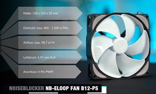 Noiseblocker NB-eLoop korpuso ventiliatoriusB12-PS – 120mm PWM