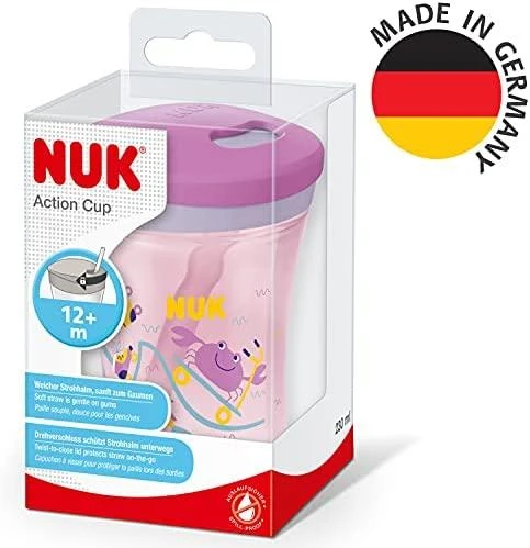 NUK mokymosi puodelis su veiksmo puodeliu, 230 ml, antis