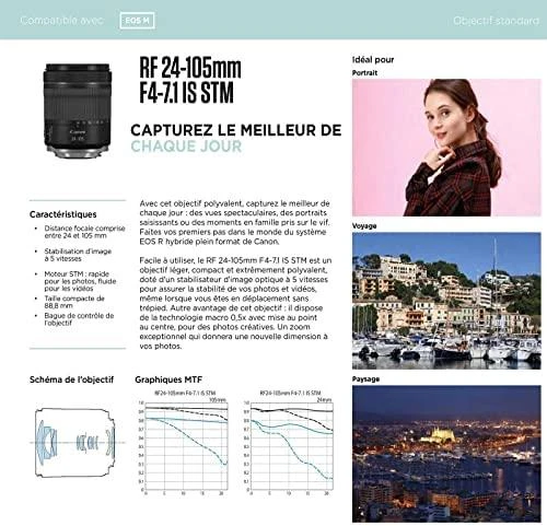 Objektyvas Canon RF 24-105mm F4-7.1 IS STM MILC Standartiniai objektyvai Juoda