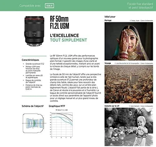 Objektyvas Canon RF 50mm f/1.2L USM MILC/SLR Standartiniai objektyvai Juoda