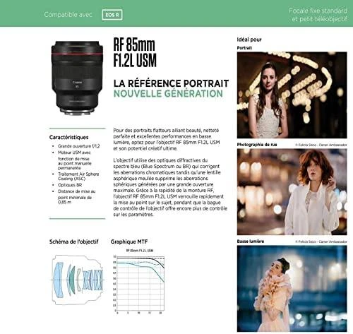 Objektyvas Canon RF 85mm F1.2L USM Standartiniai objektyvai Juoda