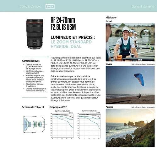 Canon RF 24-70mm F2.8 L IS USM SLR Standartinio priartinimo objektyvas Juoda