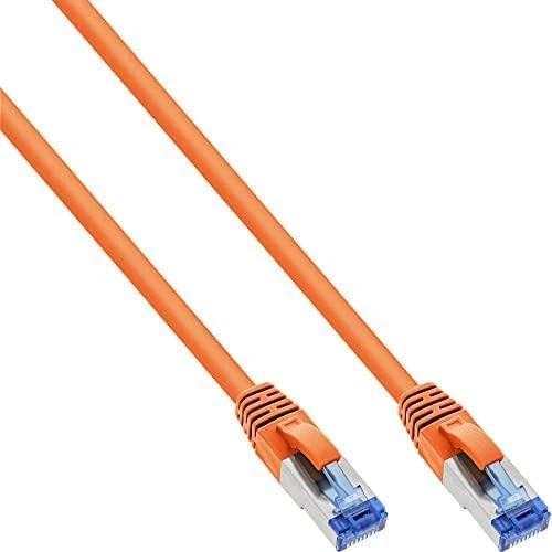 InLine Komutacinis kabelis - S / FTP (PiMf) - Kat.6A - 500MHz - Be halogenų - Varis - Oranžinis - 20m (76820O)
