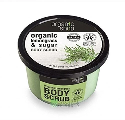 Šveitiklis kūnui ORGANIC SHOP su citrinžolės aliejumi, 250 ml