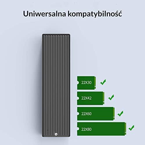 Išorinio disko korpusas SDD M.2 Orico NVME USB-C 3.1 Gen.2 10Gbps – juodas
