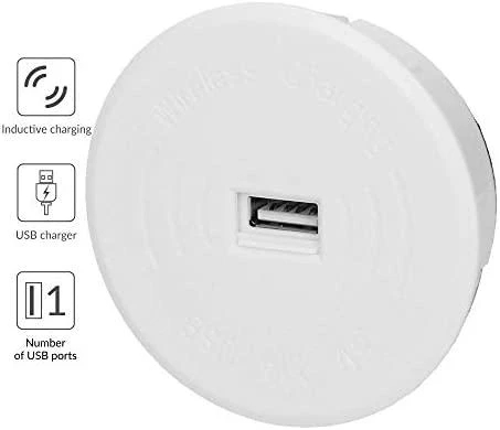 Orno Bezprzewodowa Belaidis indukcinis įkroviklis su papildomu USB prievadu, baltas
