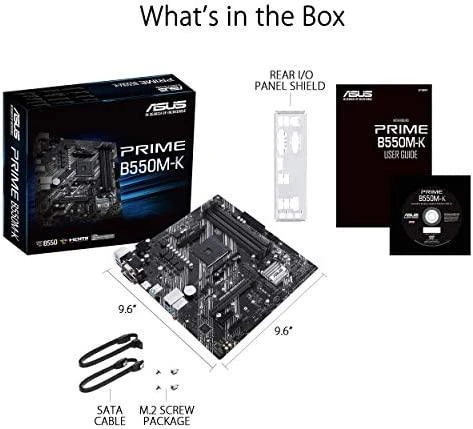 Pagrindinė plokštė ASUS AMD B550 / SAM4 / MicroATX / 2xPCI-Express 3.0 1x / 2xM.2 / 1xPCI-Express 4.0 16x / Memory DDR4 / Atminties lizdai 4 / 1x15pin D-sub / 1xDVI / 1xHDMI / 6xUSB 3.2 / 1xPS/2 / 1xRJ45 / 3xAudio port