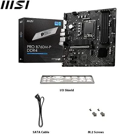 Pagrindinė plokštė MSI PRO B760M-P DDR4/LGA1700/Micro-ATX/Memory DDR4/Atminties lizdai 4/2xPCI-Express 1x/1xPCI-Express 16x/2xM.2/1x15pin D-sub/1xHDMI/1xDisplayPort/4x12x2B. /1xUSB-C/2xPS/2/1xRJ45/3xgarso prievadas