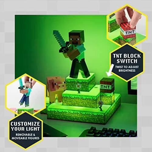 Paladone Minecraft Steve Diorama Figural lempa