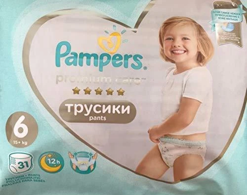Sauskelnės-kelnaitės Pampers Premium Pants Value Pack, 6 dydis, 31 vnt.