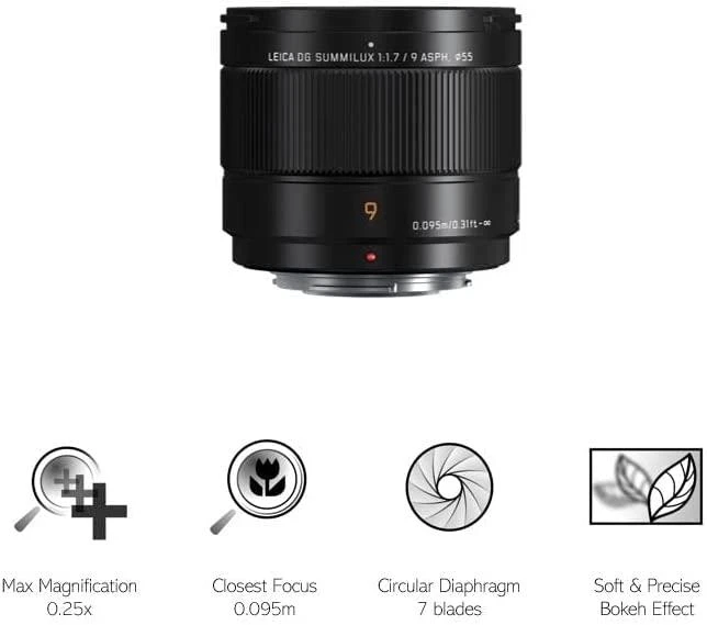 Objektyvas Panasonic Leica DG Summilux 9mm F1.7 lens for MFT