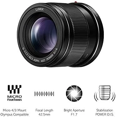 „Panasonic Lumix 42,5 mm f/1.7 G“ galinis OIS objektyvas